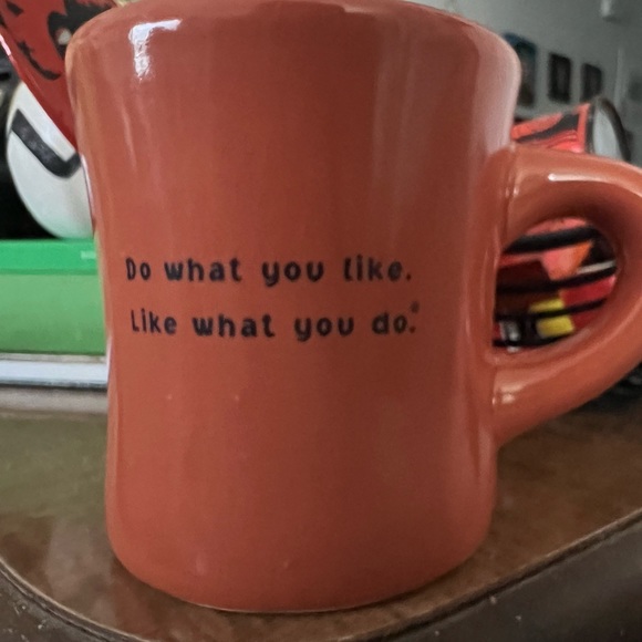 NEW Life is good orange mug. Camping. S’mores. Campfire. Tent. Love what you do - Picture 2 of 2